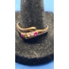 Image 1 : 10K Gold Ring With Multi-Colored Stones - Size 10.5 - Weight:1.9g
