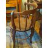 Image 2 : Antique - Unique Oak Round Barrel Chair - 31 x 21 x 18" Seat - RARE