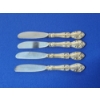 Image 1 : 4 - Sterling Silver Gorham Melrose Sterling Silver Handle, Stainless Blade Dessert Knives TW: 167.0g