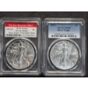 Image 1 : 2 PCGS MS69 American Silver Eagles incl Emergency Issue
