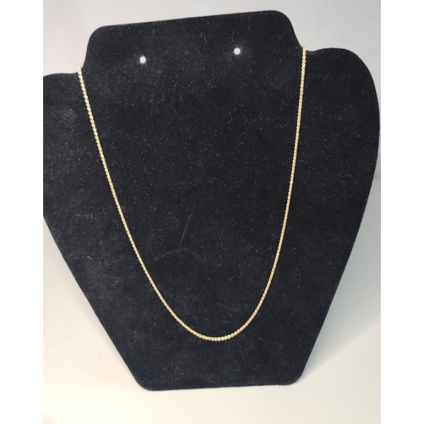 14K Gold 18" Twisted Rope Necklace -Weight: 2.9