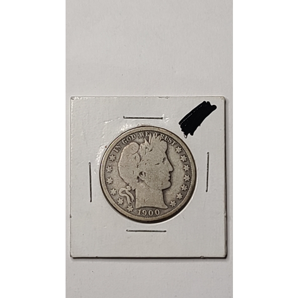 1900-O Barber 90% Silver Half Dollar - Face Value: $0.50