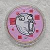 Image 1 : Icon Mint Error 404 Rage Meme Face Colorized 99.9% .999 Fine Copper Round In Capsule - 1 oz AVDP
