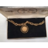 Image 2 : W.L.P. "Three Coins in the Fountain" Gold-Tone 1900 Indian Head Cent Charm Bracelet 