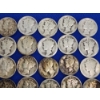 Image 4 : Lot of Assorted Year U.S. 90% Silver Dimes: Mercury and Roosevelt FV: $5.50