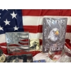 Image 2 : American Flag - Metal American Flag Stand - Ride Free Eagle Metal Poster - Glass Cups - Shot Glasses