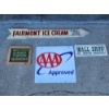 Image 1 : Assorted Wall Signs Including Large 5ft Fairmont Ice Cream Arrow Sign 