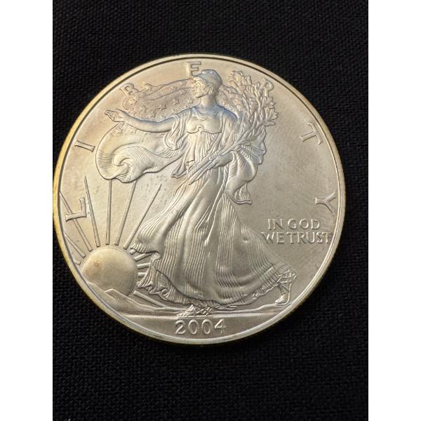 2004 United States American Silver Eagle .999 Fine Silver Troy Ounce Coin - Mint Condition