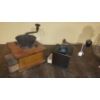 Image 2 : Lot Of Two (2) Antique Coffee Grinders (Cast Iron w/Wooden Drawers) In Excellent Condition -See Pics