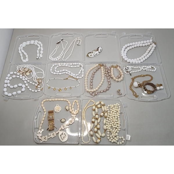 Large Lot Of Assorted Fashion Jewelry Pieces & Jewelry Storage Containers