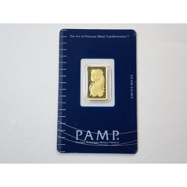 5-gram PAMP Swiss 999.9 Fine Gold Bar - Certified in Sealed Package