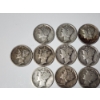 Image 2 : Lot of 13 Assorted Years 90% Silver Mercury Dimes Face Value: $1.30