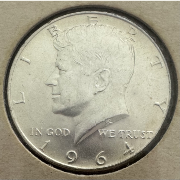 1964 United States 90% Silver Kennedy Half Dollar- Incredible Condition
