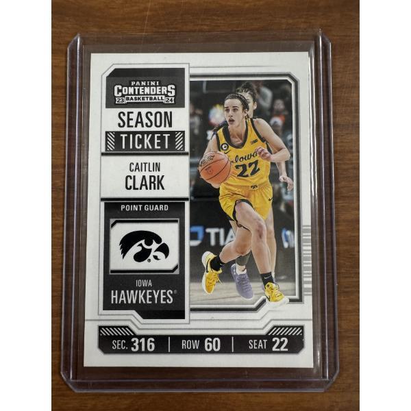 2024 Panini Contenders Caitlin Clark Rookie Basketball Card - Mint Condition