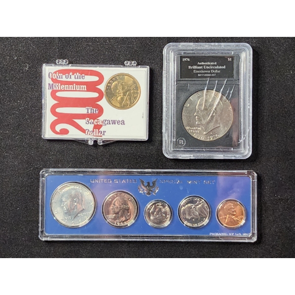 Lot of Assorted United States Collectible Coins in Displays Ft. 40% Silver Half Dollar & More!
