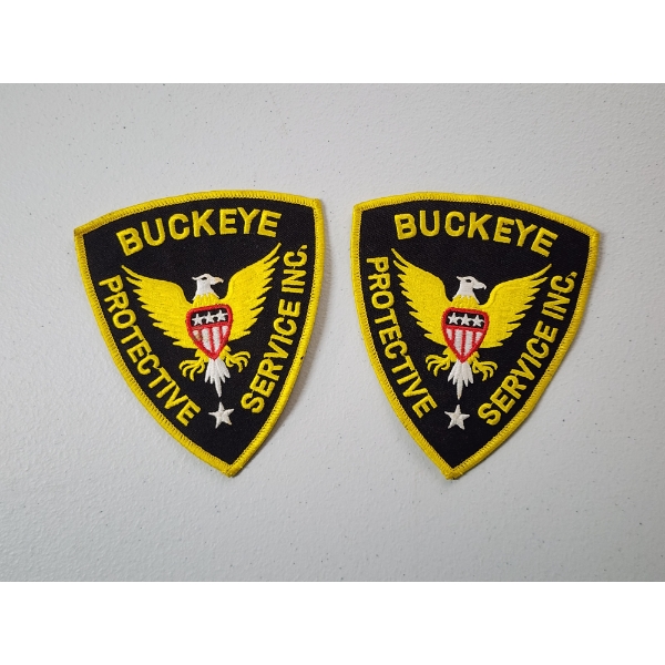Two Buckeye Protective Service INC. Patches in Great Condition