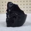 Image 6 : Lot of TWO NEW Nice 2 Inch Black Skull Candle or Tealight Holders