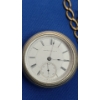 Image 2 : 1881 Hampden Watch Co 15 Jewels S18 Open Face Pocket Watch With Chain - Works