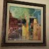 Image 1 : Framed Under Glass - Unique & Colorful Modern Art Print 26 x 26 - Excellent

