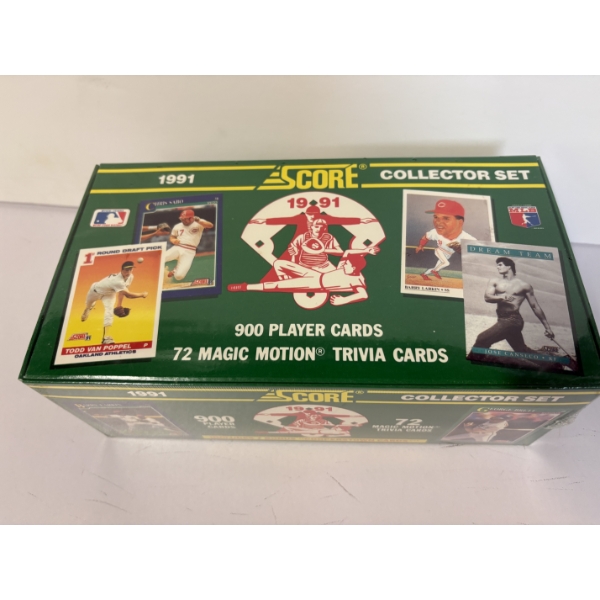 Score 1991 Baseball Cards - 900 Player Cards - 72 Magic Motion Trivia Cards - Unopened 