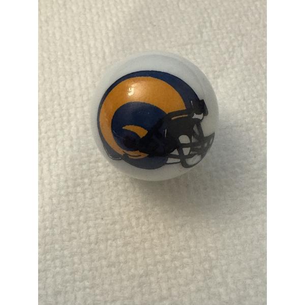 Vintage Los Angeles Rams One Inch Shooter Glass Marble - Mint Condition