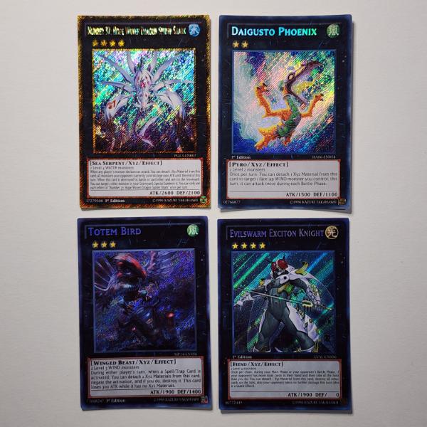 Four Holo XYZ Yu-Gi-Oh Trading Cards ~ ALL 1st Editions