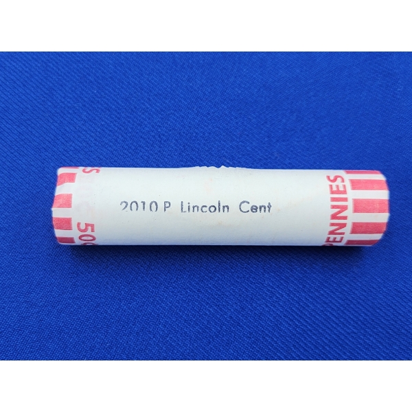 Bank Roll of United States 2010-P Lincoln Cents Pennies - Mint Condition