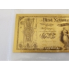 Image 2 : 24K Gold Plated 1872 National Currency $1 U.S. First National Bank Lebanon Banknote 