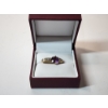 Image 1 : 14K Gold Pendant with Diamonds and Large Amethyst-Colored Stone Total Weight 2.9g