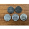 Image 2 : 5 - 1943 United States Lincoln Steel Penny Pennies - Excellent Cents