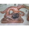 Image 3 : Antique Wood Dog Clock And Crosley Table Radio