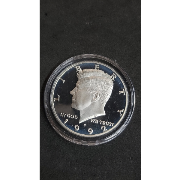 1992-S 90% Silver Kennedy Half Proof Dollar  - Face Value: $0.50