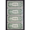 Image 2 : U.S. CURRENCY - RARE Tot 4 - 1935 E  One Dollar ($1) Blue Seal UNCIRCULATED Silver Certificate's