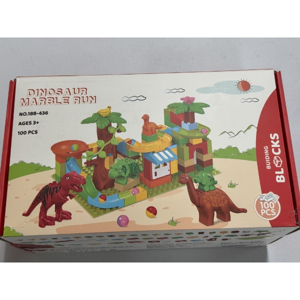 Dinosaur Marble Run Building Blocks - Brand New In The Box 