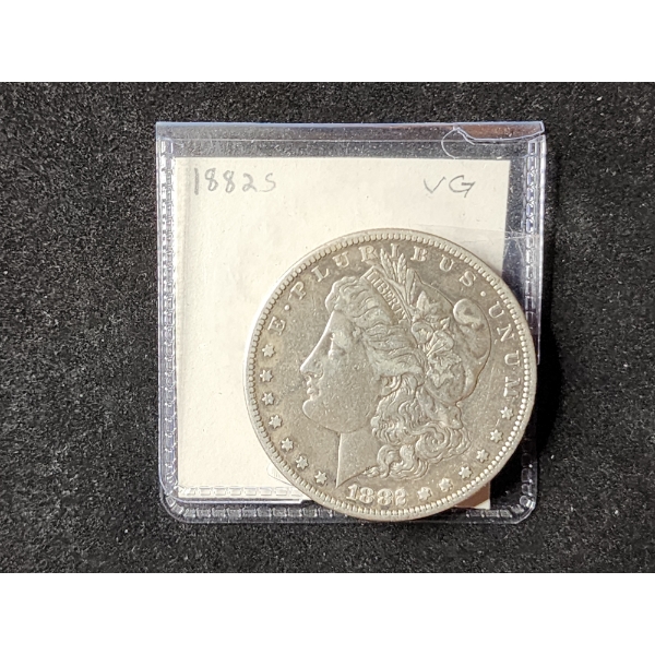 1882-S Morgan Silver Dollar - VG Condition 90% Silver US Coin