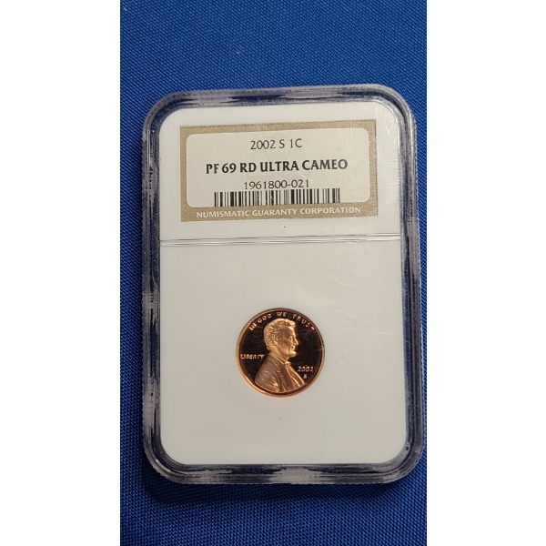 NGC 2002-S PF 69 RD ULTRA CAMEO Lincoln Cent