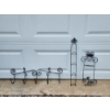 Image 1 : Three Hanging Metal Decor Items: Coat Rack, Plate Holders