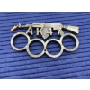Image 1 : AK-47 themed brass knuckles  - gold brass finish 