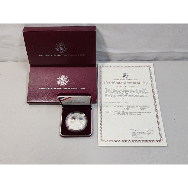 1988-S United States Olympic Silver $1 Coin