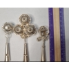 Image 10 : (3) Beautiful Antique Victorian Sterling Silver Baby Rattle/Whistles - Total Weight: 62.3g
