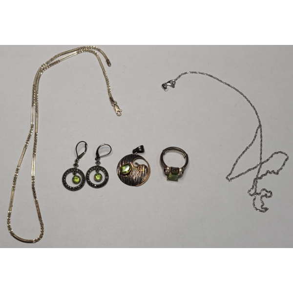 Assorted Collection Of Sterling Jewelry (One Clasp On Necklace Is Damaged)  - Total Weight: 27.1g