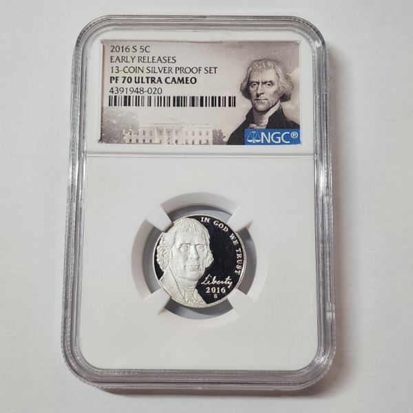 NGC PF70 Ultra Cameo 2016 U.S. Nickel form 13-Coin Silver Proof Set