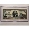 Image 1 : 2003 United States Jefferson ARKANSAS $2.00 Bill In Hard Case Holder - Mint Condition - RARE