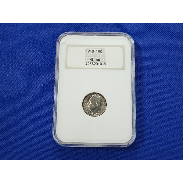 NGC MS 66 1948 Silver Roosevelt Dime