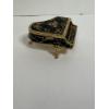 Image 4 : Miniature black enamel baby grand piano trinket box - ~1.5"