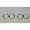 Image 1 : (2) Sets Of Beautiful 14K Yellow Gold Hoop Earrings - Total Weight: 2.2g
