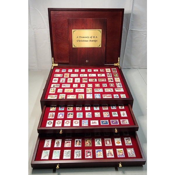 Beautiful "A Treasury Of U.S Christmas Stamps" Collection In Very Nice Display - Over $40 Face Value