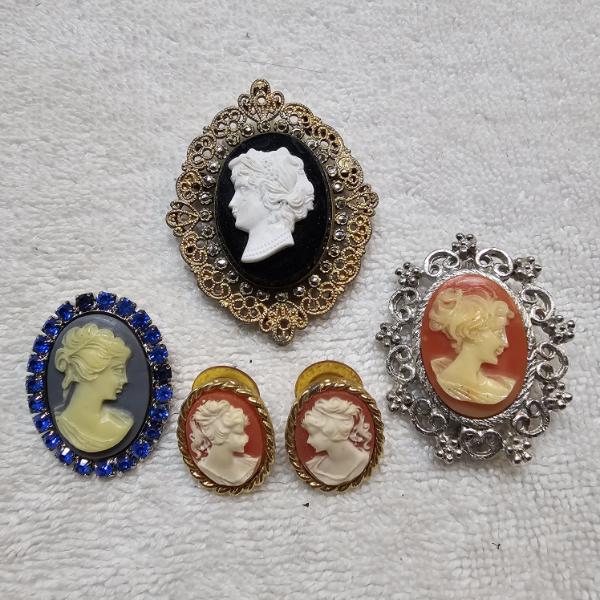 Beautiful Collection of Vintage-Style Cameo Jewelry