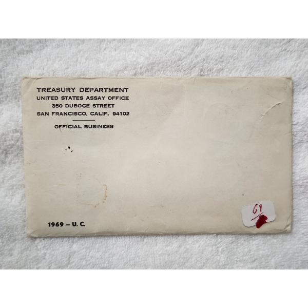 United States 1969 Uncirculated Coin Set Featuring A 40% Silver Half Dollar!