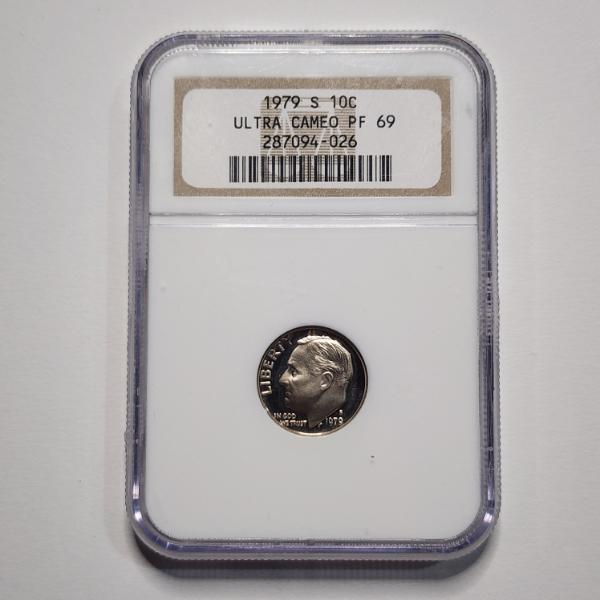 NGC Ultra Cameo PF69 Graded 1979-S United States PROOF Dime